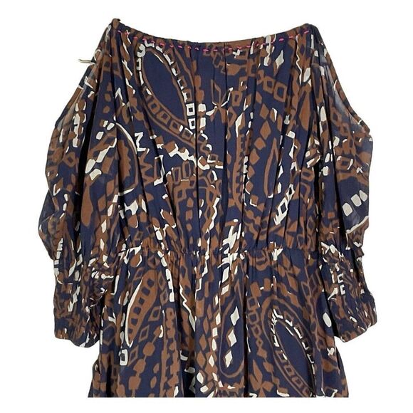 Anthropologie | Vanessa Virginia Women's Cold Shoulder Dress Size 2 100% Cotton - Picture 8 of 12